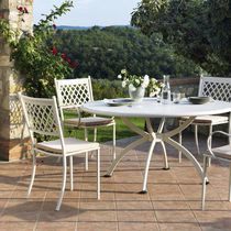 Chaise de jardin classique / en métal /...