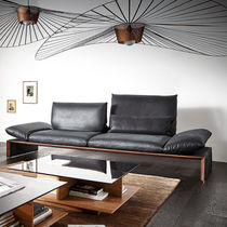 Canapé d'angle / contemporain / noir / jaune
