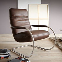 Fauteuil contemporain / en cuir / en métal...