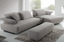 Canapé d'angle / contemporain / gris / marron