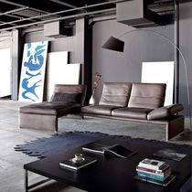 Canapé d'angle / contemporain / gris / marron