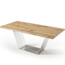 Table à manger contemporaine / en bois massif...