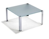 Table basse contemporaine / en verre / carrée