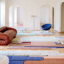 Tapis contemporain / patchwork / en laine...