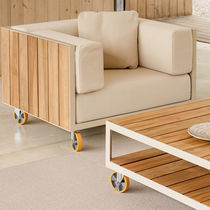 Fauteuil contemporain / en tissu / en aluminium...