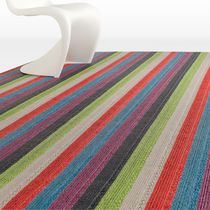 Tapis contemporain / à rayures / en nylon...
