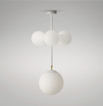 Suspension / en métal / en verre / contemporaine