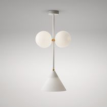 Suspension / en métal / en verre / contemporaine