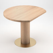 Table contemporaine / en chêne / ronde
