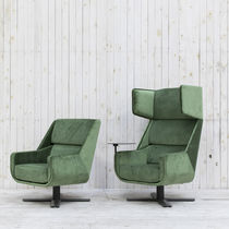 Fauteuil contemporain / en tissu / en bois...