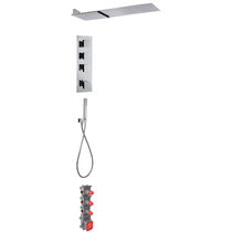 Set de douche encastrable au mur / contemporain...