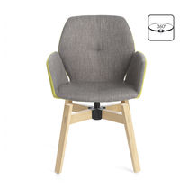Chaise contemporaine / pivotante / tapissée...