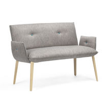Chaise contemporaine / tapissée / avec accoudoirs...