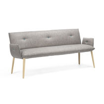 Chaise contemporaine / tapissée / avec accoudoirs...