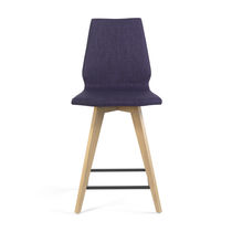 Tabouret de bar contemporain / en cuir /...