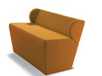 Canapé contemporain / orange / en tissu...