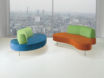 Canapé contemporain / multicolore / en tissu...