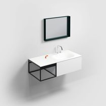 Console pour lavabo en inox / en enduit
