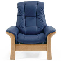 Fauteuil classique / en cuir / inclinable