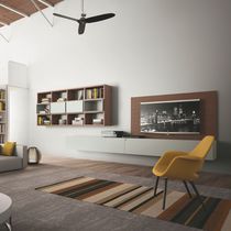 Ensemble TV mural contemporain / en bois...