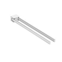 Porte-serviettes 2 barres / mural / en chrome
