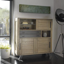 Buffet haut / contemporain / en bois