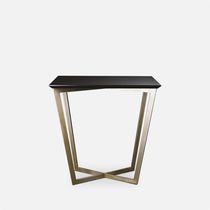Table contemporaine / en métal / avec piètement...