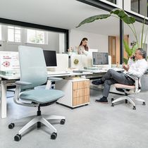 Fauteuil de bureau contemporain / en tissu...