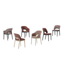 Chaise contemporaine / en tissu / avec piètement...