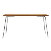 Table contemporaine / en iroko / avec piètement...