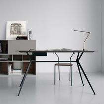 Bureau sur pied / contemporain / en noyer...