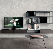 Ensemble TV mural contemporain / en chêne...