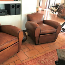 Fauteuil club classique / en cuir / en hêtre...