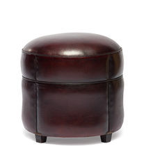 Pouf classique / en tissu / en cuir / rond