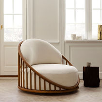 Fauteuil contemporain / en tissu / en rotin...