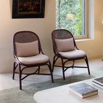 Fauteuil contemporain / en tissu / en rotin...