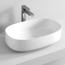 Vasque à poser / en céramique / ovale /...
