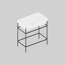 Console pour lavabo en métal