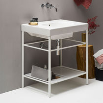 Console pour lavabo en métal