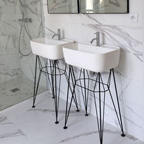 Console pour lavabo en métal