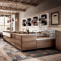 Comptoir de bar / en bois / droit / en L