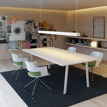 Table de réunion contemporaine / en métal...