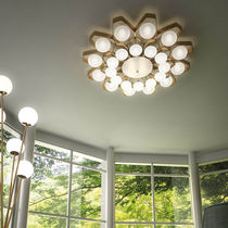 Plafonnier contemporain / en verre / en...