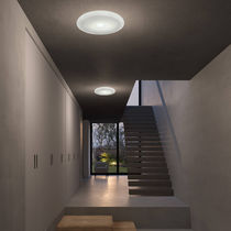 Plafonnier contemporain / rond / en verre...