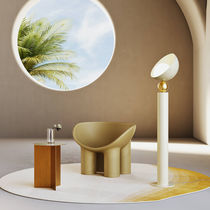 Lampe sur pied / en métal / en verre / contemporaine