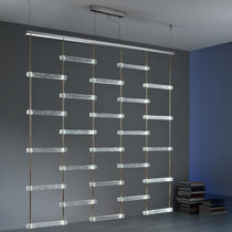 Suspension / en métal / en verre / contemporaine