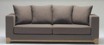 Canapé contemporain / marron / en tissu...
