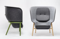 Fauteuil visiteur contemporain / en frêne...