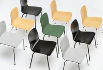 Chaise contemporaine / tapissée / en chêne...