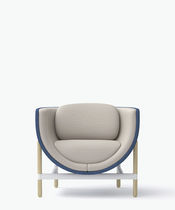Fauteuil contemporain / en tissu / en chêne...